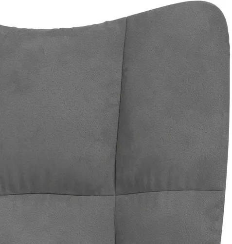 Vista 5 de vidaXL Mecedora, silla de acento mecedora, asiento acolchado con reposapiés, silla auxiliar para sala de estar, dormitorio, estilo retro, terciopelo