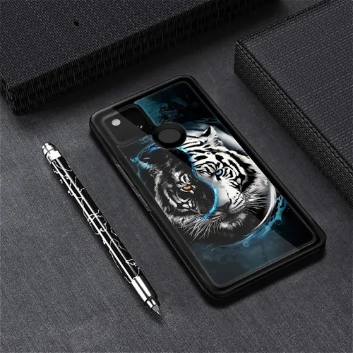 Vista 365 de Compatible con Google Pixel 4A 5G Mobile Case Creative Acrylic Panel trasero Silicona Protección Grip especialmente diseñado para Google Pixel 4A 5G