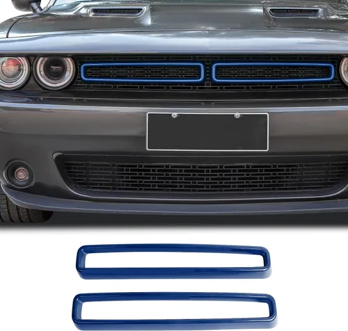 Vista 16 de Hoolcar Front Grille Radiator Grille Insert Cover Grillwork Trim Compatible with Dodge Challenger 2015-2025+, Exterior Accessories, Black, 2pcs Negro