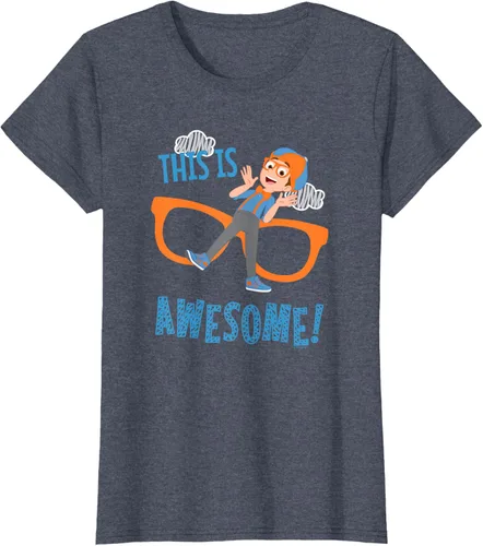 Vista 14 de Blippi This is Awesome Glasses - Camiseta talla S Azul Pastel