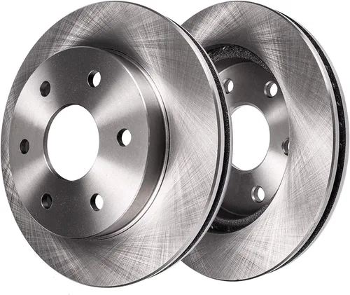 Vista 124 de Detroit Axle - Rotores de freno delantero para 04-13 Mazda 3 Rotores de frenos de disco 06-15 Mazda 5 Reemplazo: Rotor regular delantero de 11.81
