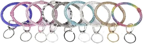 Vista 6 de GUCABE Llavero con diamantes de imitación para mujer, 3 pulgadas