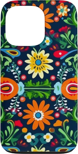 Vista 10 de Funda para iPhone 16 con diseño floral mexicano tradicional mexicano