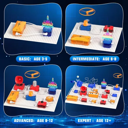 Vista 13 de Kit de ciencia para niños, juguete STEM de exploración electrónica 671+ proyectos