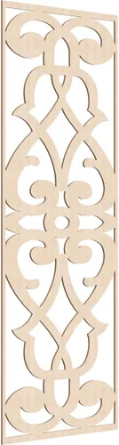 Vista 190 de 9 3/8"W x 24 3/8"H x 1/4"T Bellaire Decorativos Paneles de pared de madera calado, abedul