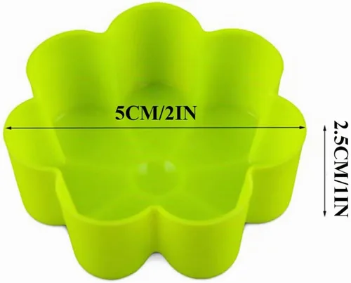 Vista 2 de 36 PCS Moldes para Hornear en Forma de Flor de Silicona Grado Alimenticio Antiadherente Mini Bandejas para Cupcakes, Pudines, Chocolates Canna