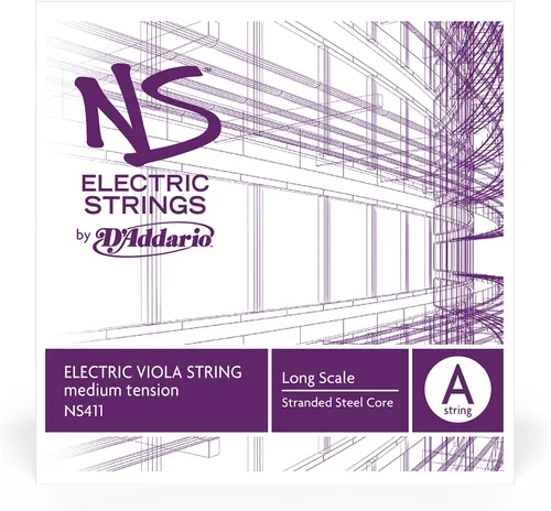 Vista 2 de D'Addario NS Electric Viola Single A String, larga escala, tensión media