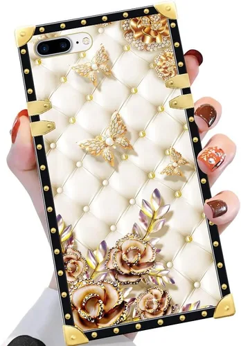Vista 77 de Funda compatible con iPhone X/Xs, TPU suave de lujo y parte trasera de policarbonato duro para niñas y mujeres, funda protectora a prueba de golpes