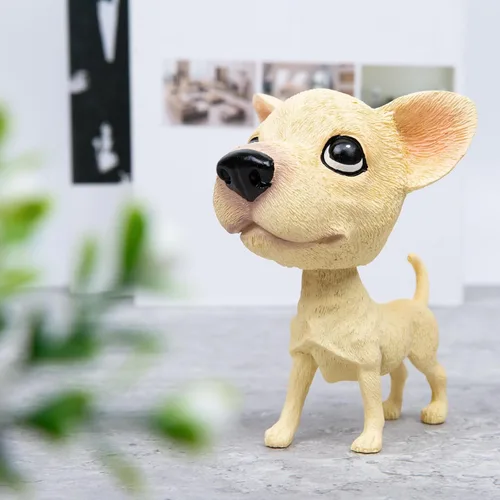 Vista 7 de Bobble Head - Perros para tablero de instrumentos de automóvil, lindas cabezas temblorosas, decoración de automóvil para cachorros (Chihuahua)
