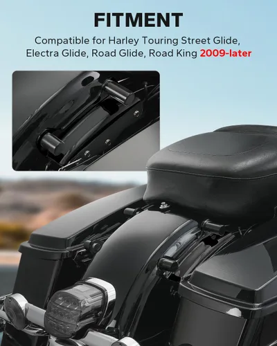 Vista 5 de Kit de cubiertas de hardware de acoplamiento negro Amazicha Compatible con Harley Davidson Touring Street Glide, Electra Glide, Road Glide, Road