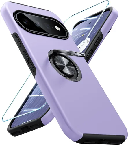Vista 65 de JAME Funda delgada para Google Pixel 7 Pro, soporte de anillo a prueba de Azul