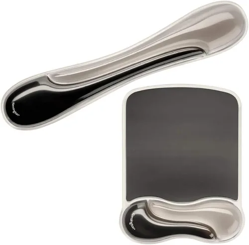 Vista 11 de Kensington Duo Gel Wave Mouse Pad y reposamuñecas (K62413WW) Negro Amortiguación de gel con contorno ondulado, tamaño mediano, base