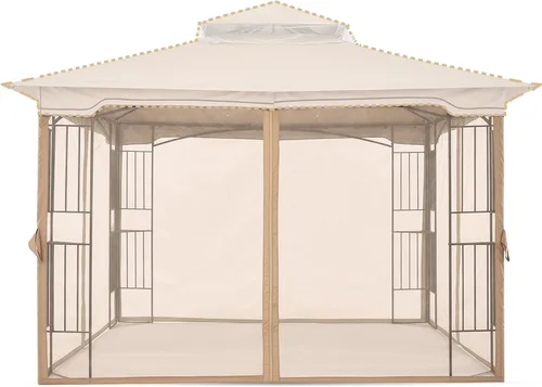 Vista 11 de MASTERCANOPY Carpa de patio con mosquitera, paredes de pantalla (10x10, Café)
