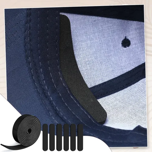 Vista 6 de Outus 23 piezas de cinta reductora de tamaño de sombrero, inserto de espuma, rollo de cinta reductora autoadhesiva (negro)