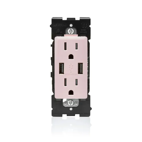 Vista 3 de Leviton RUAA1-CA Renu Cargador USB/toma dúplex resistente a manipulaciones, 15A-125VAC, Café Latte