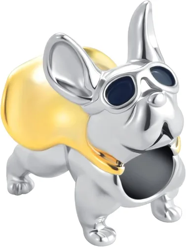 Vista 3 de QeenseKc Oso Koala - Dije de tortuga marina abeja mariposa búho gato de la suerte cuentas del mundo de animales para pulsera europea
