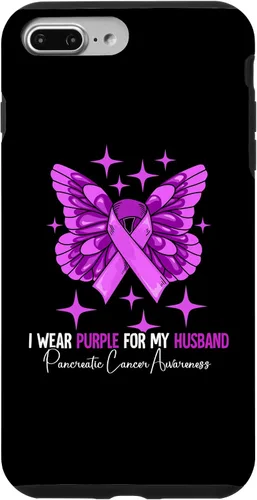 Vista 12 de I Wear Purple For My Husband Pancreatic Cancer Awareness Case for iPhone 16