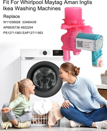 Vista 6 de Válvula de entrada de agua para lavadora Maytag Amana Whirlpool Reemplazo W11316255 W11036934 W11036928 33490439 AP6835736, válvula de agua