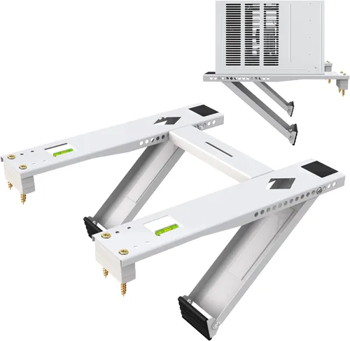 Vista 9 de Soporte universal para aire acondicionado de ventana de hasta 85 libras Soporte de aire acondicionado resistente diseñado para unidades de A/C