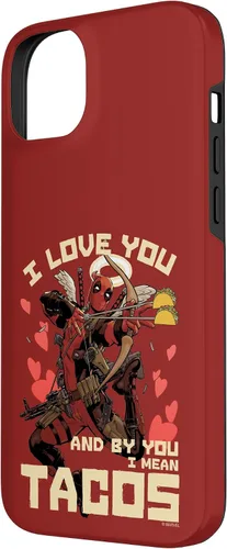 Vista 32 de Marvel Deadpool I Love You and by You I Mean Tacos - Carcasa para iPhone 17