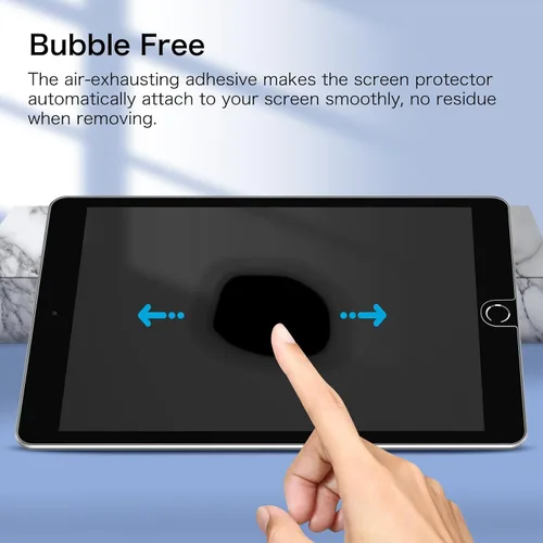 Vista 9 de Fintie Protector de pantalla de vidrio templado para iPad de 9ª / 8ª / 7ª generación (2021/2020 / 2019) de 10.2 pulgadas y iPad Air 3 de 10.5