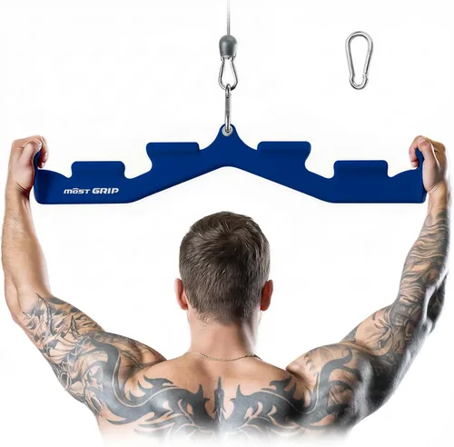 Vista 10 de LAT Pull Down Bar with 6 Ergonomic Handles, Neutral Grip LAT Pulldown Attachments for Whole Back Training, Wide Grip LAT Pulldown Bars for Home Gym