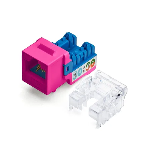 Vista 22 de TRUE CABLE Conector Keystone Cat5e, sin blindaje (UTP), perforado de 90 grados, PoE++ (4PPoE) 100W, certificación UL, verificado ETL, certificado