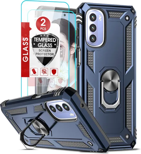 Vista 68 de LeYi Funda para Moto G Stylus 2022 4G (no compatible con 5G), funda para Moto G Stylus con 2 protectores de pantalla, funda protectora de grado Oro