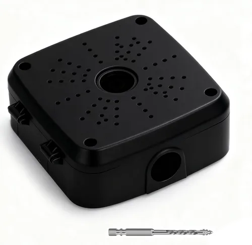 Vista 12 de Soporte universal para cámara de seguridad, soporte de caja de conexiones abatible, base de cámara IP de plástico impermeable, soporte de cable
