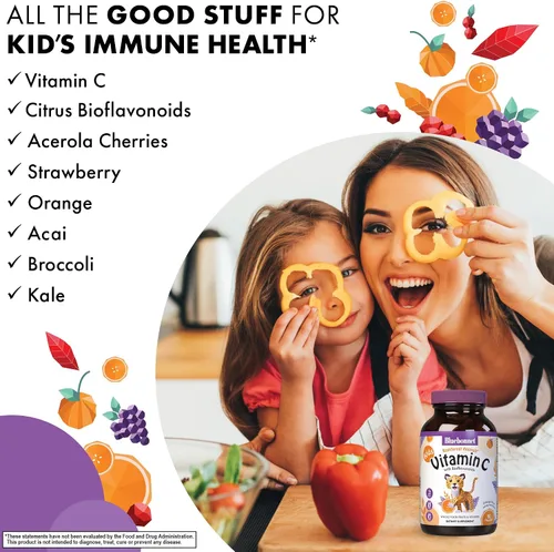 Vista 5 de Bluebonnet Nutrition Rainforest Animalz - Tabletas masticables de vitamina C con forma de animal, 250 mg de vitamina C, sin soja, sin gluten