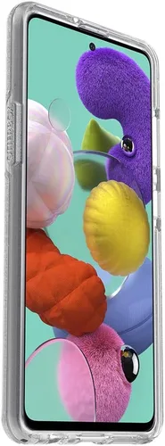 Vista 4 de OtterBox Symmetry Clear Series - Funda para Samsung Galaxy A51 (no versión 5G) - Polvo de estrellas (escamas plateadas/transparente)