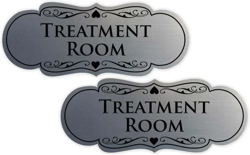 Vista 12 de Signs ByLITA Señal de sala de tratamiento de diseñador (negro) - Pequeño