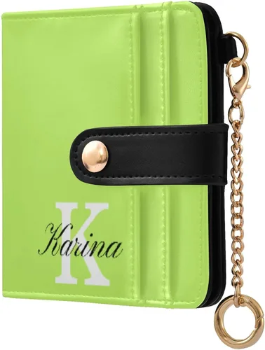 Vista 32 de Sinestour Custom Beige pattern Small Wallet for Women RFID Blocking Leather Bifold Small Purse with Card Holder Zipper Coin Pocket ID Window