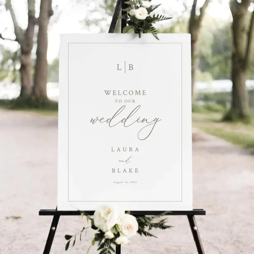 Vista 7 de Generic Letrero de boda, 12 x 18 pulgadas, rectangular, de plástico, personalizado, para celebración, boda, resistente a la intemperie y a la Boda