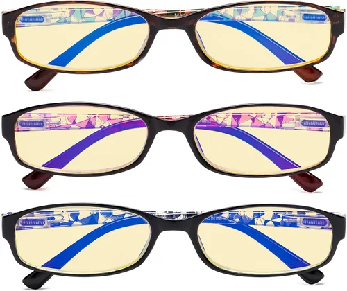 Vista 2 de Eyekepper Blue Light Reading Glasses Women, 3 Pack