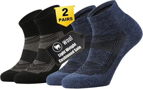 Vista 14 de ONKE Calcetines de corte bajo para hombre, ejercicio atlético, correr Negro1