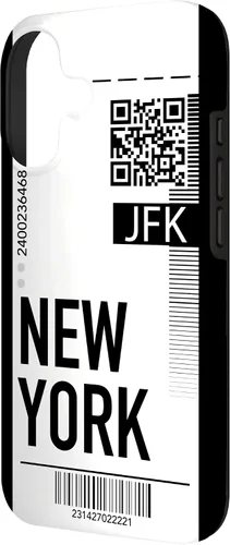 Vista 2 de New York Air Flight Ticket Phone Case Boarding Pass City Case for iPhone 17