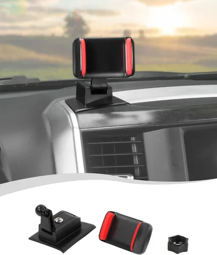 Vista 9 de Hoolcar Soporte para teléfono Ram Dash con bandeja de almacenamiento, compatible con Dodge Ram 2018-2023, accesorios interiores