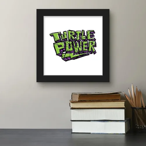 Vista 4 de Trends International Gallery Pops Nickelodeon Teenage Mutant Ninja Turtles: Mutant Mayhem - Arte de pared de poder de tortuga, versión enmarcada