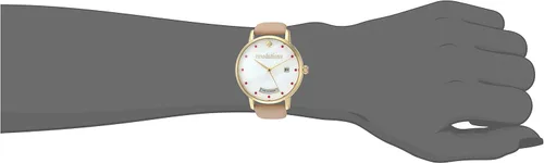 Vista 2 de Kate Spade New York Reloj de cuarzo de acero inoxidable para mujer con correa de piel de becerro, marrón, 16 (Modelo KSW1236)