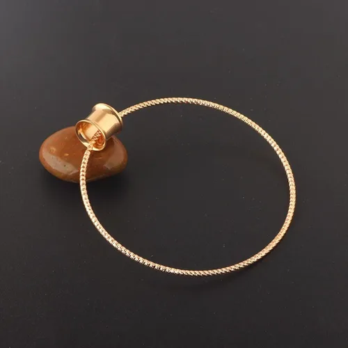 Vista 5 de Aretes de calibre para mujer, dilatadores de oreja colgantes con aro grande, de acero inoxidable, 2