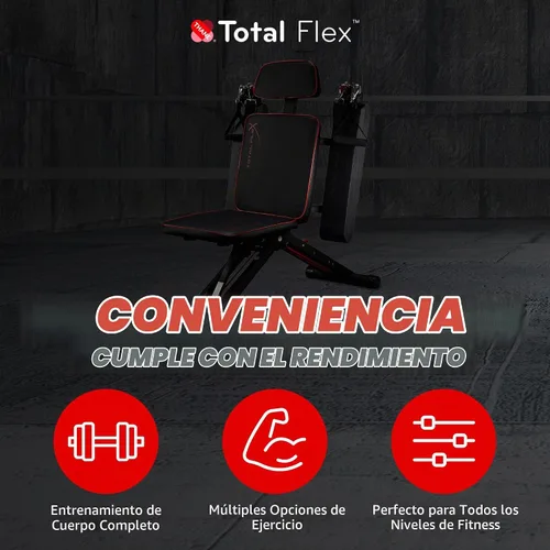 Vista 9 de TOTAL FLEX Diseño Compacto, Gimnasio en Casa, Ejercicios Versátiles, Equipo de Entrenamiento, Equipo de Fitness