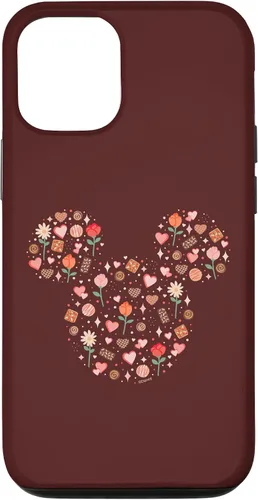 Vista 25 de iPhone 13 Pro Max Disney Mickey Mouse Icon Fill Chocolates Flowers Hearts Love Case