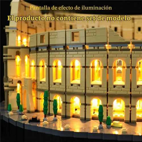 Vista 8 de GEAMENT Kit de luz LED compatible con Lego Colosseum - Juego de iluminación para modelo de construcción Creator 10276 (juego de modelos no incluidos)