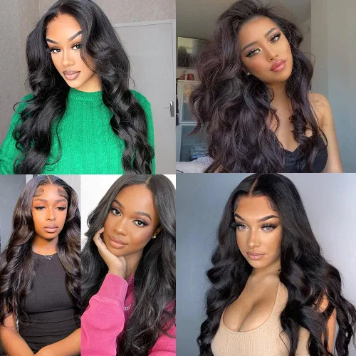 Vista 4 de Cabello humano ondulado con cierre frontal de encaje HD 4 x 4, cierre de encaje con cabello de bebé, cabello humano 100% virgen brasileño