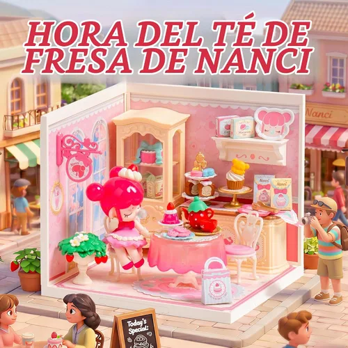 Vista 2 de Rolife Super Creator - DIY Mini House with Doll Nanci’s Strawberry Teatime