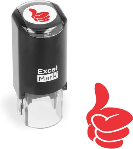 Vista 6 de Excelmark Apple - Sello autoentintable redondo para maestros - tinta roja