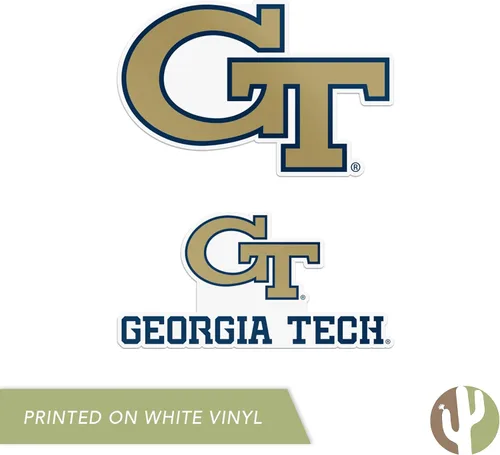 Vista 5 de Desert Cactus Georgia Tech Sticker Georgia Tech Yellow Jackets - Calcomanía de vinilo para botella de agua para laptop, hoja de recortes
