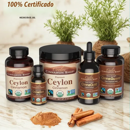 Vista 7 de Ceylon Cinnamon Shop Suplemento orgánico de canela de Ceilán (100% certificado), 90 cápsulas Premium Grade, True Sri Lankan Variety, Cinnamomum