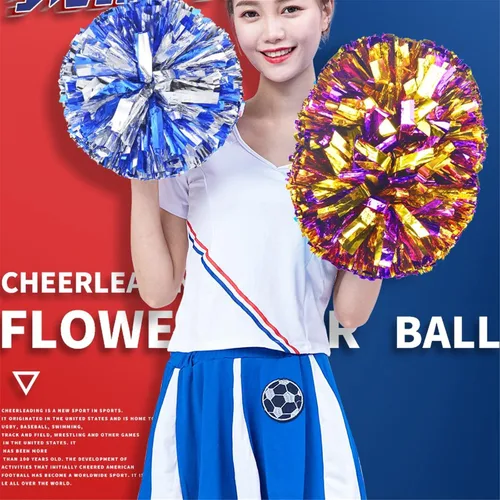 Vista 5 de Pompones de animadora para fiestas deportivas, accesorios de equipo de baile, espíritu de animación (A-1)